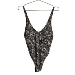 NWT Ocean Blues One-Piece Thong Swimsuit Leopard - M